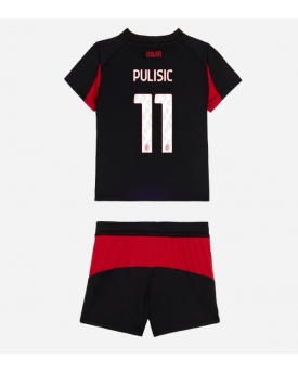 Billige Fotballdrakt AC Milan Christian Pulisic #11 Replika Hjemmedraktsett Barn 2025-26 Kortermet (med bukser)